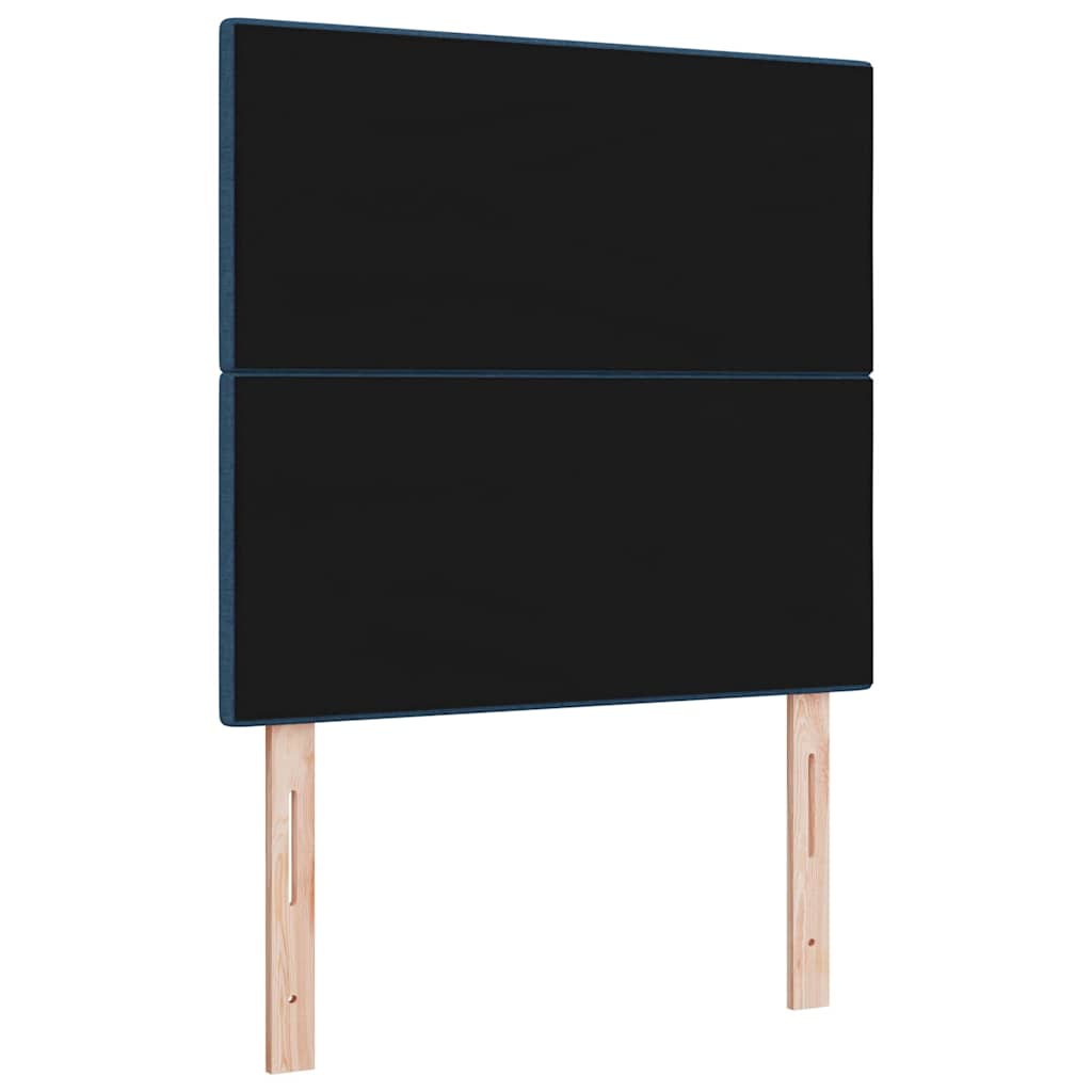 LED Hoofdbord met LED-stripverlichting Blauw 90 cm Stof