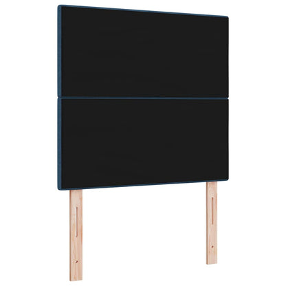 LED Hoofdbord met LED-stripverlichting Blauw 90 cm Stof