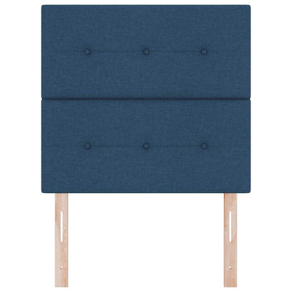 LED Hoofdbord met LED-stripverlichting Blauw 90 cm Stof