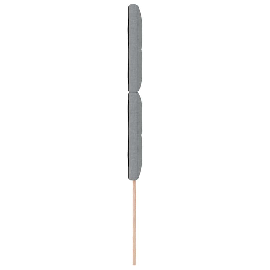 LED Hoofdbord met LED-stripverlichting Lichtgrijs 100 cm Stof