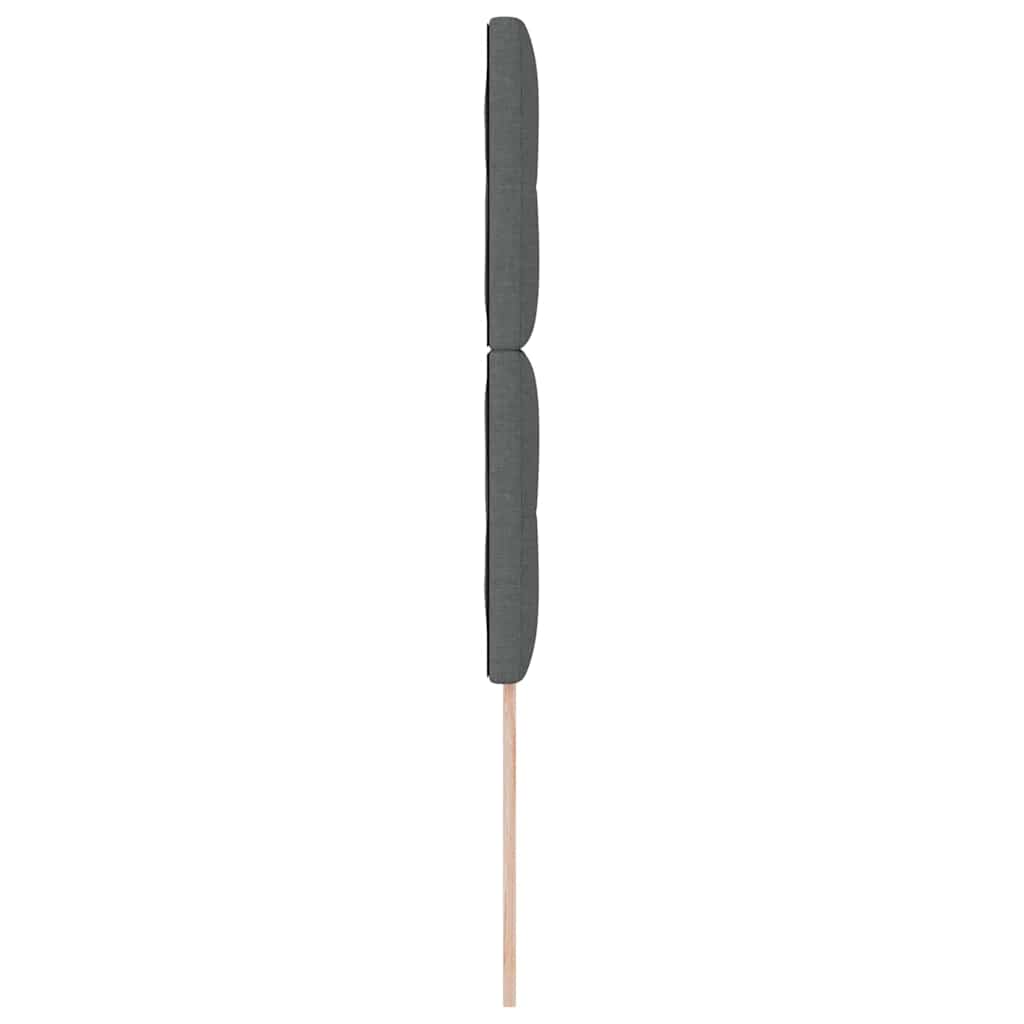 LED Hoofdbord met LED-stripverlichting Donkergrijs 100 cm Stof