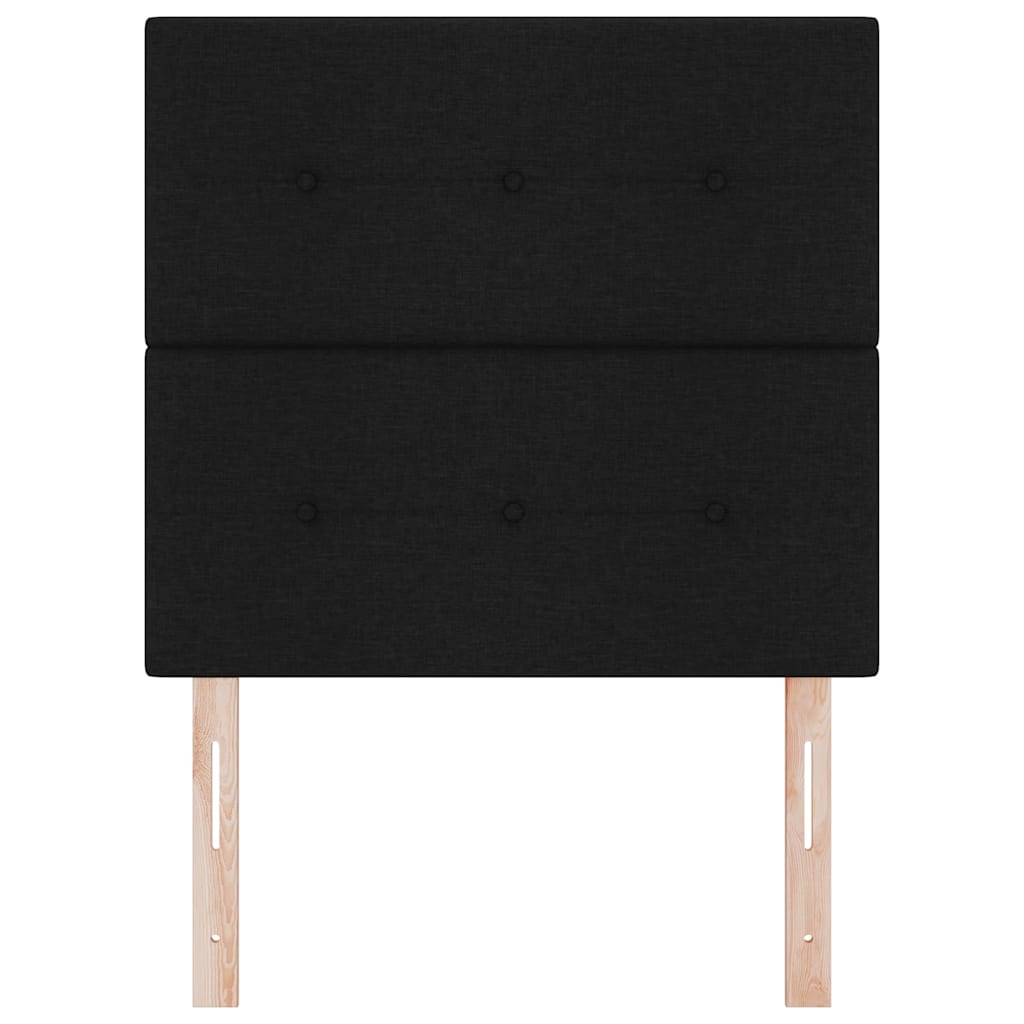 LED Hoofdbord met LED-stripverlichting Zwart 100 cm Stof