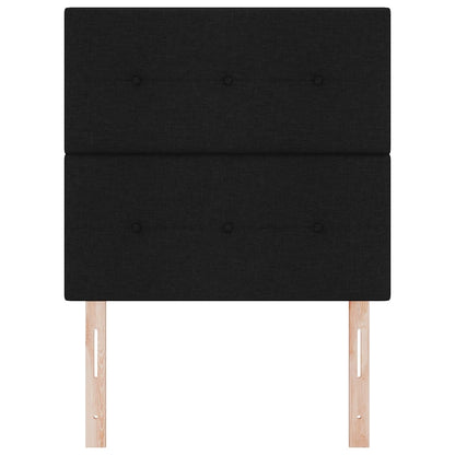LED Hoofdbord met LED-stripverlichting Zwart 100 cm Stof