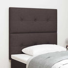 Hoofdbord LED-strip 100 cm donkerbruin stof