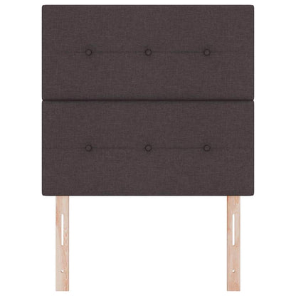 LED Hoofdbord met LED-stripverlichting Donkerbruin 100 cm Stof