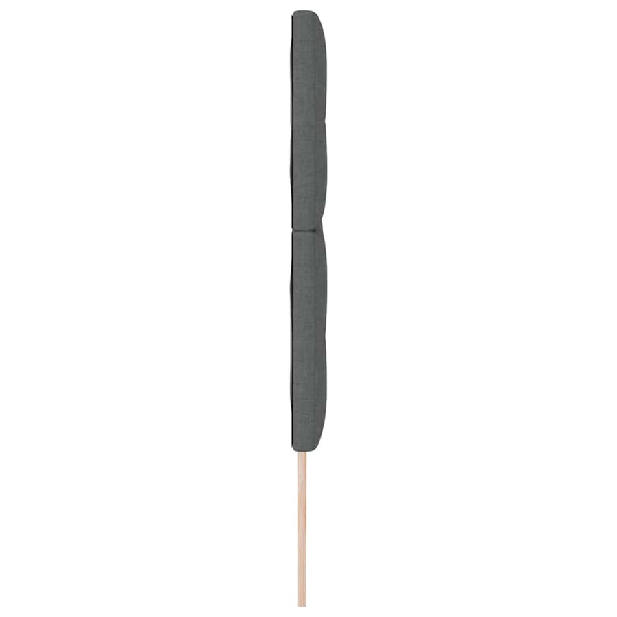 LED Hoofdbord met LED-stripverlichting Donkergrijs 180 cm Stof