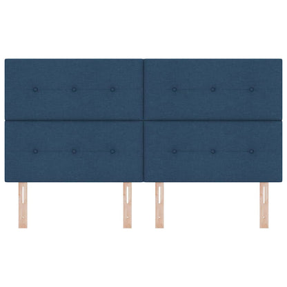 LED Hoofdbord met LED-stripverlichting Blauw 180 cm Stof