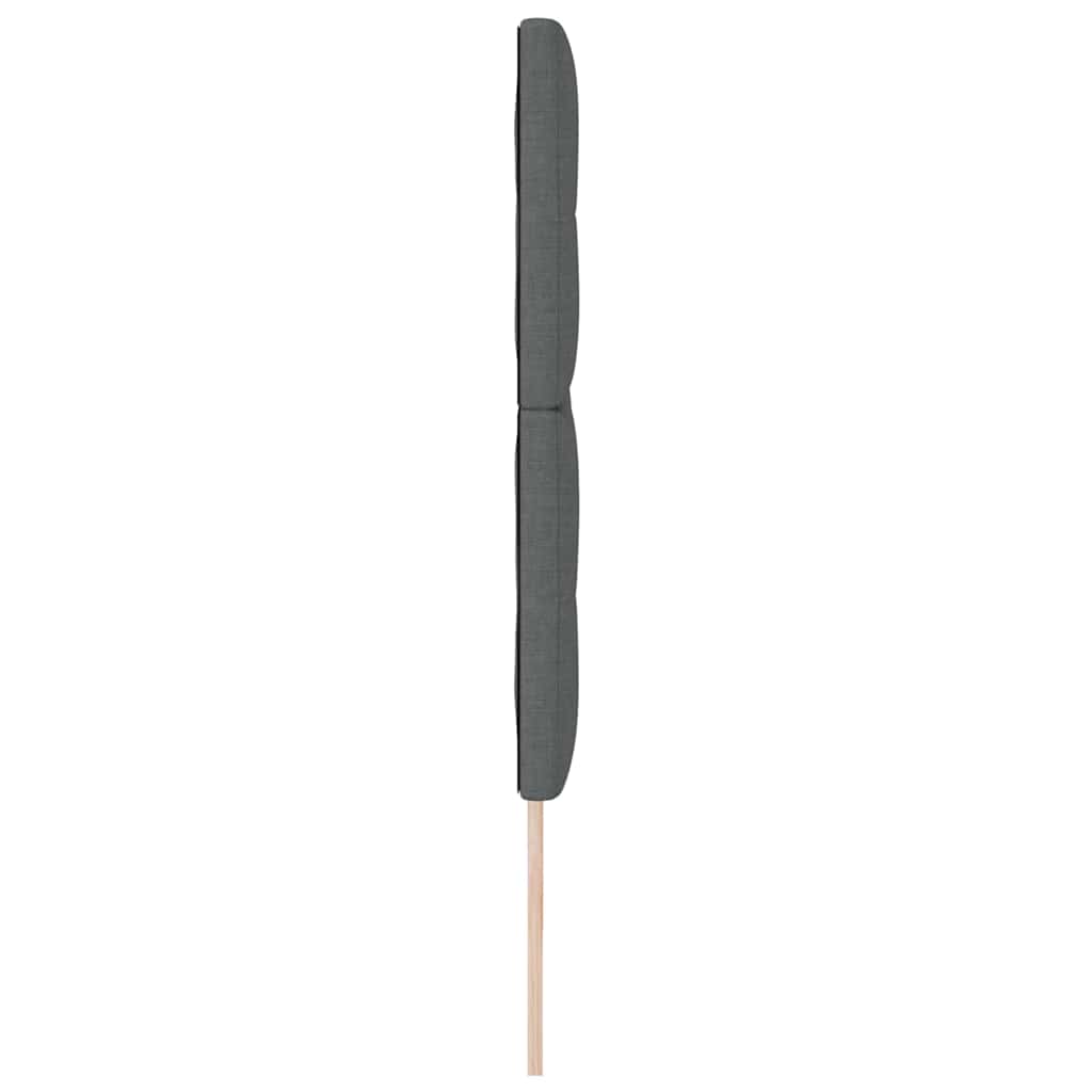 LED Hoofdbord met LED-stripverlichting Donkergrijs 200 cm Stof
