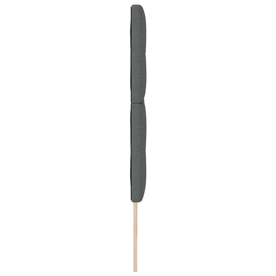 LED Hoofdbord met LED-stripverlichting Donkergrijs 200 cm Stof