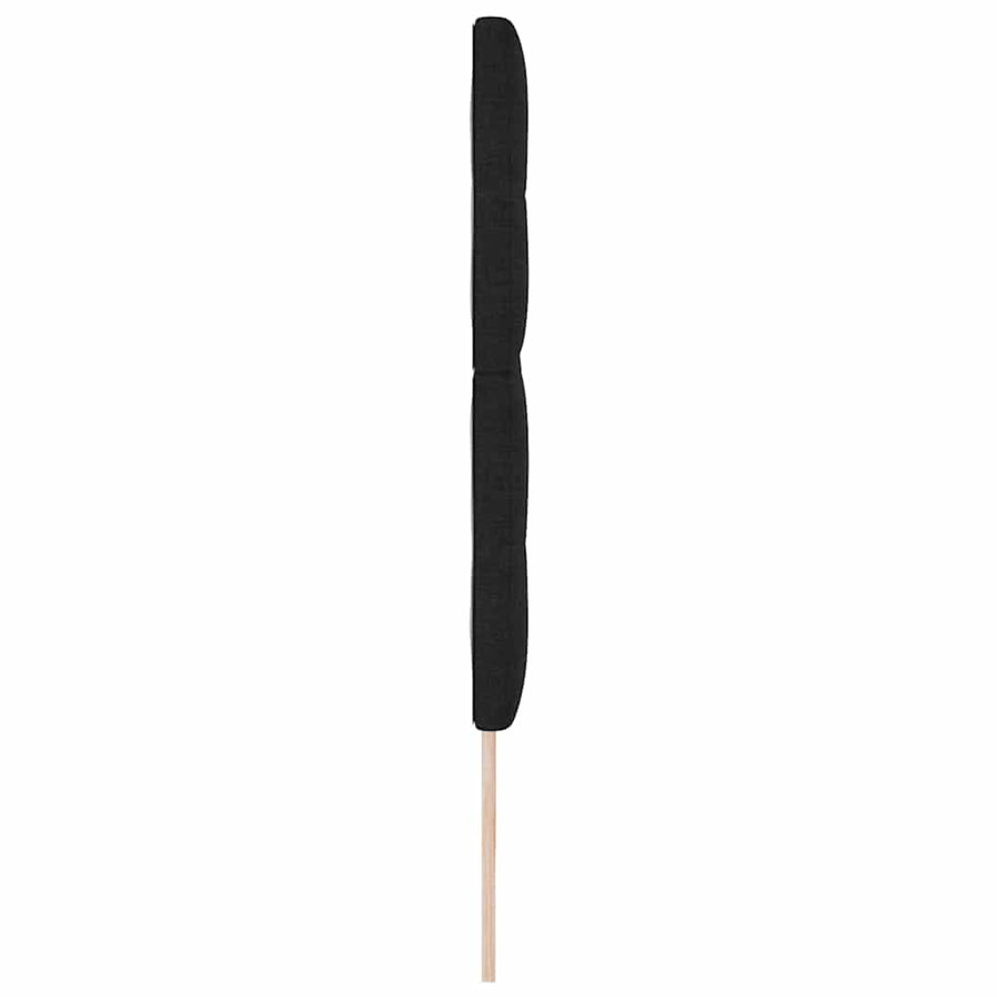 LED Hoofdbord met LED-stripverlichting Zwart 200 cm Stof