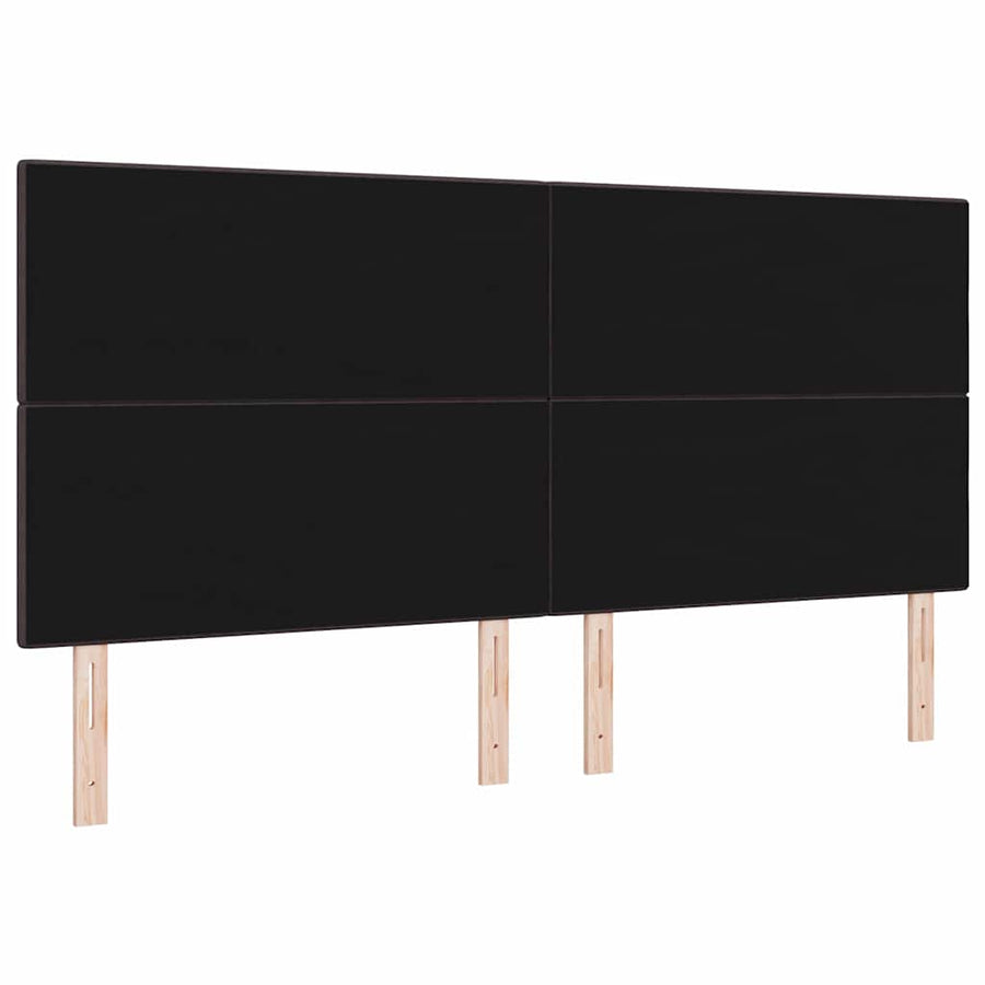 LED Hoofdbord met LED-stripverlichting Donkerbruin 200 cm Stof