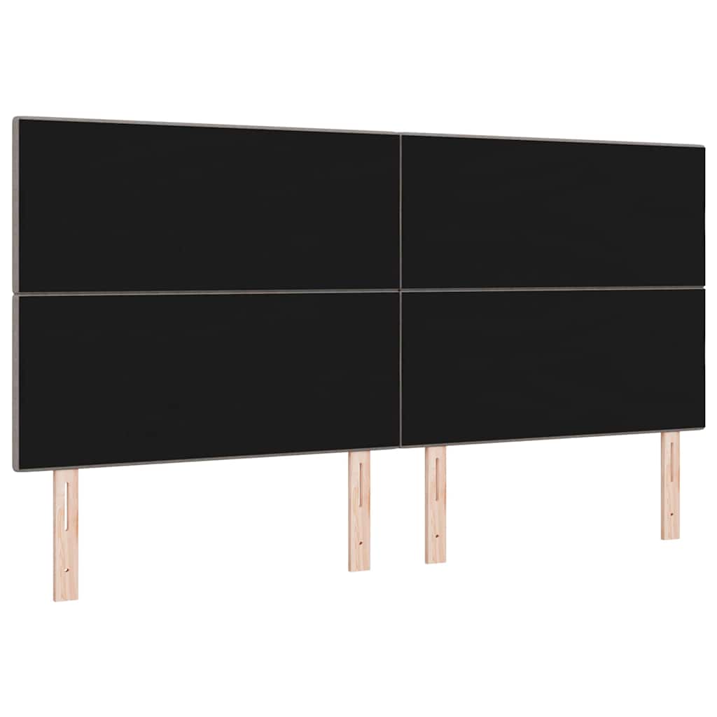 LED Hoofdbord met LED-stripverlichting Taupe 200 cm Stof