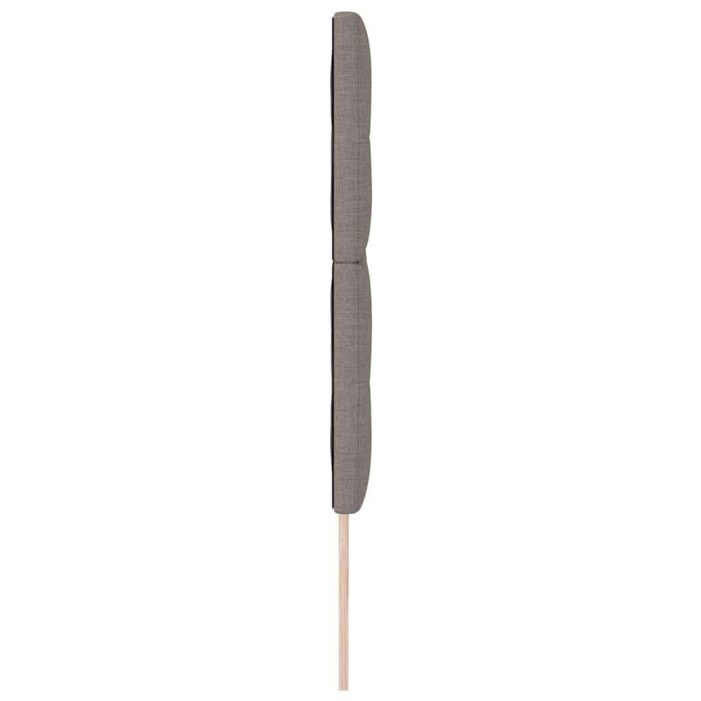 LED Hoofdbord met LED-stripverlichting Taupe 200 cm Stof