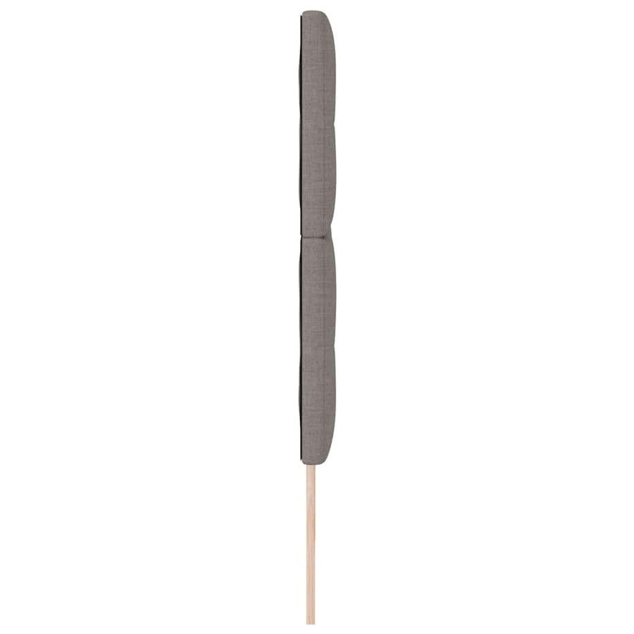 LED Hoofdbord met LED-stripverlichting Taupe 200 cm Stof