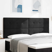 Hoofdbord 200 cm polyester zwart met led-strips