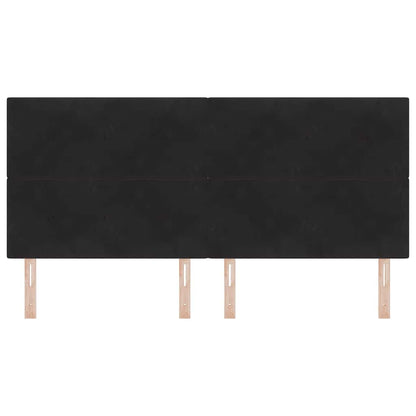 Led Hoofdbord Met Led-Striplichten Zwart 200 Cm Polyester