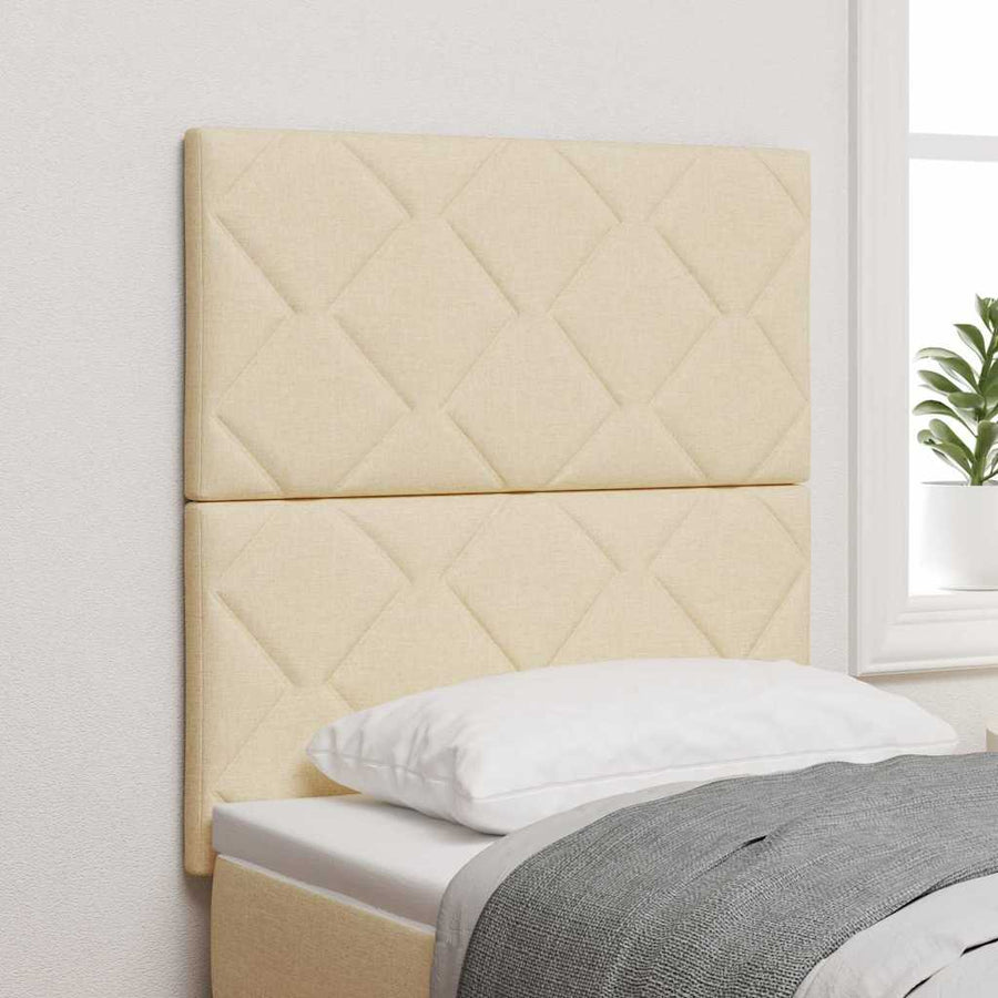 LED Hoofdbord Crème 80 cm Stof