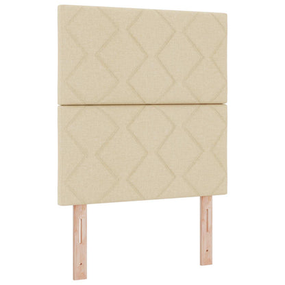 LED Hoofdbord Crème 80 cm Stof