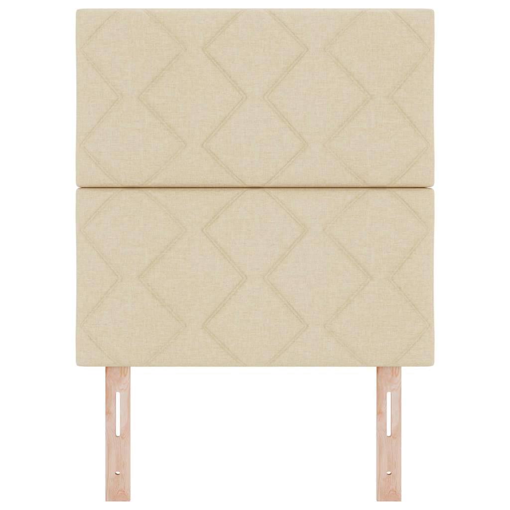 LED Hoofdbord Crème 80 cm Stof