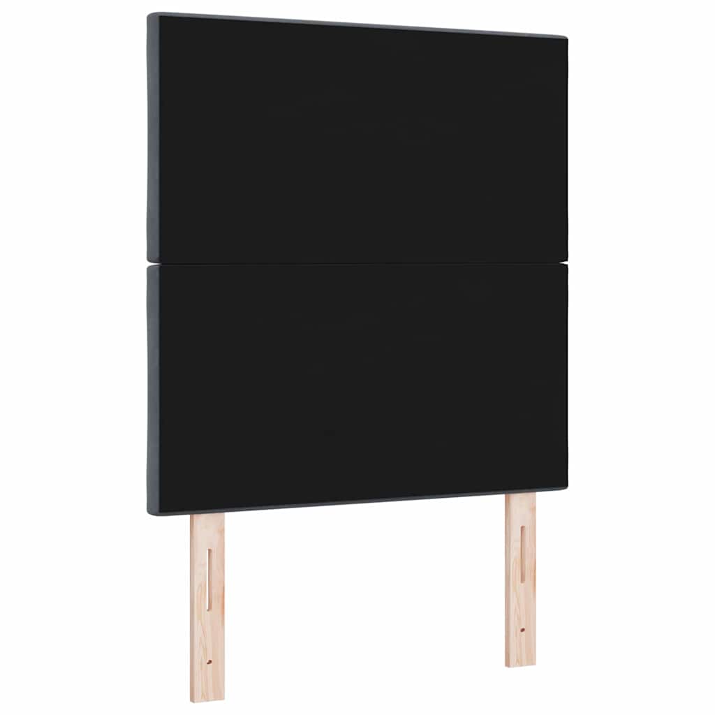LED Hoofdbord Donkergrijs 80 cm Fluweel