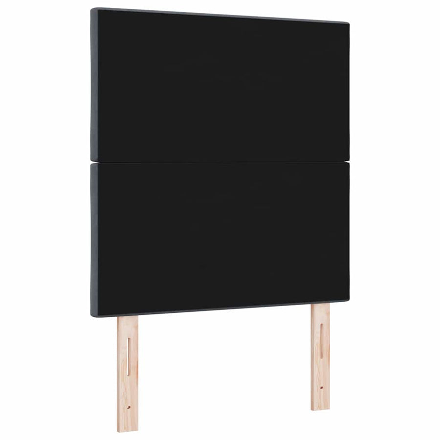 LED Hoofdbord Donkergrijs 80 cm Fluweel