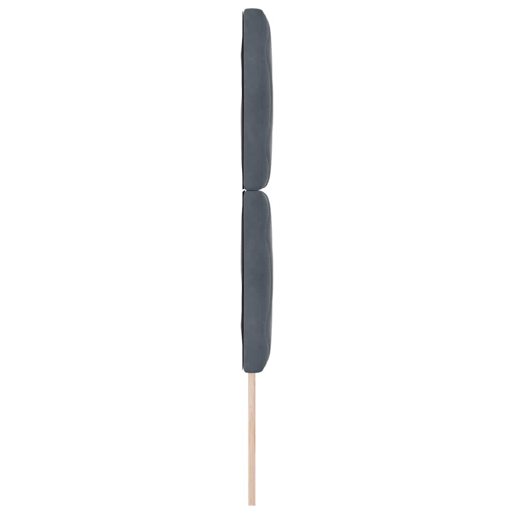 LED Hoofdbord Donkergrijs 80 cm Fluweel