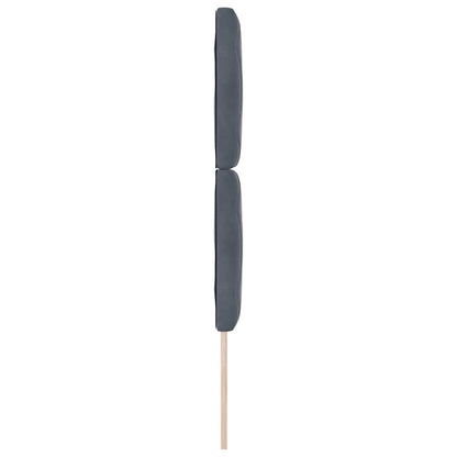 LED Hoofdbord Donkergrijs 80 cm Fluweel