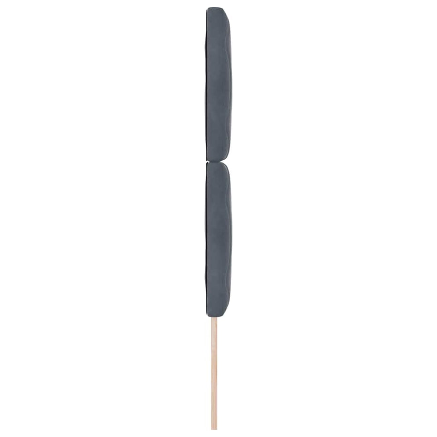 LED Hoofdbord Donkergrijs 80 cm Fluweel