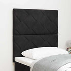 Hoofdbord fluweel zwart 80x7x128 cm LED