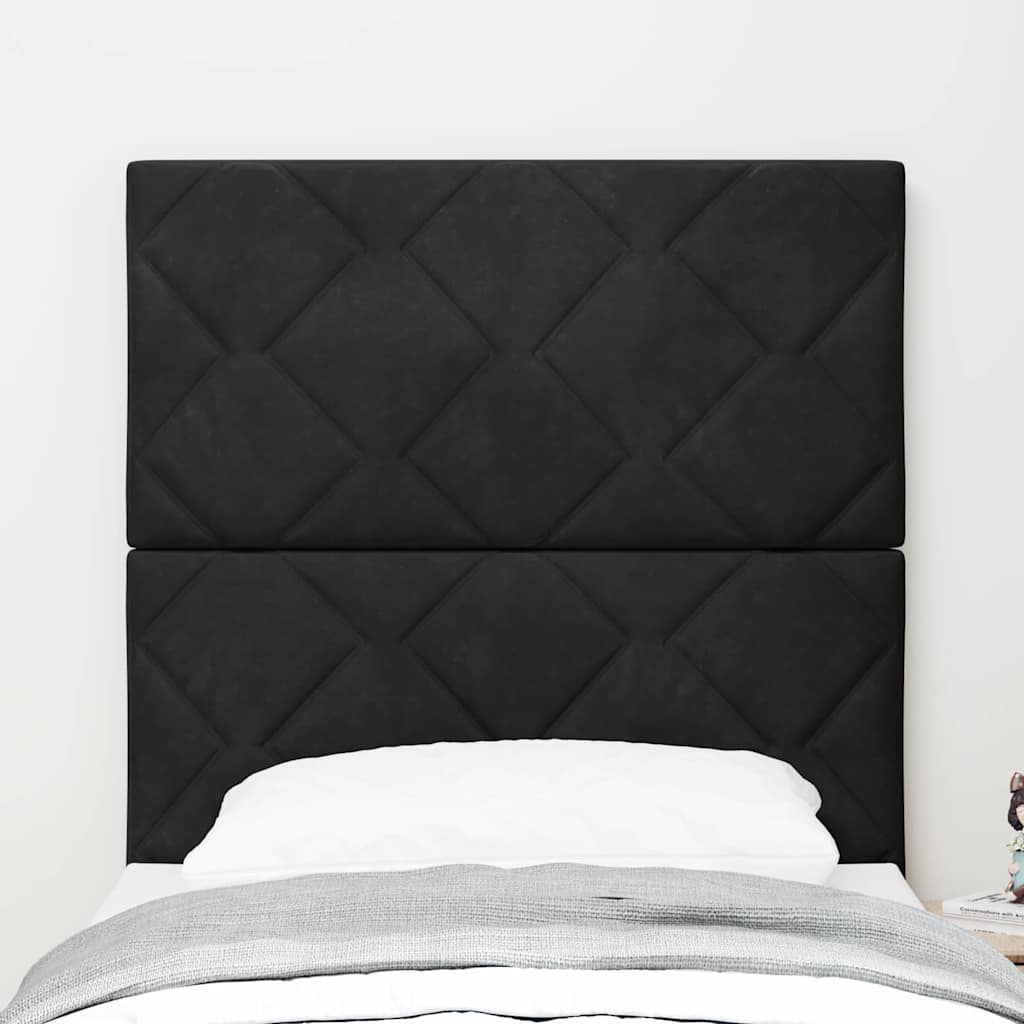 LED Hoofdbord Zwart 80 cm Fluweel