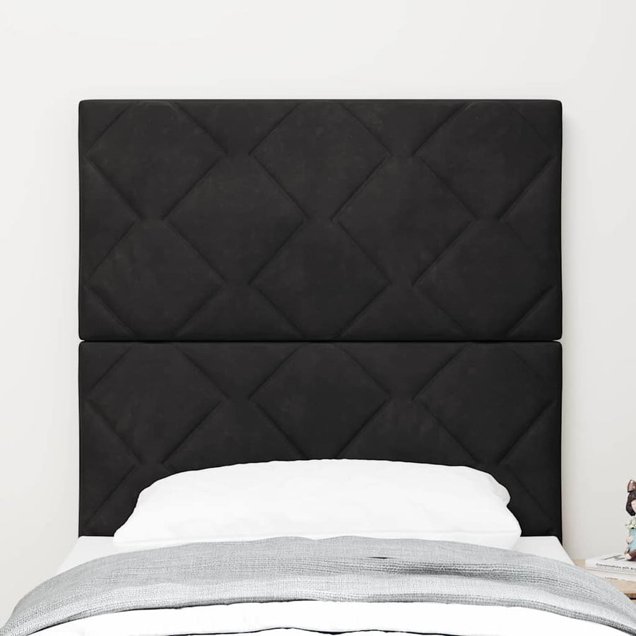 LED Hoofdbord Zwart 80 cm Fluweel