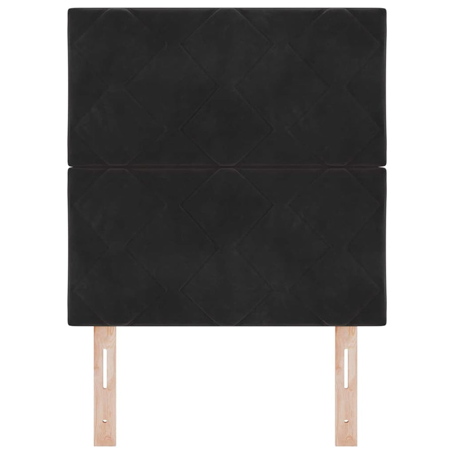 LED Hoofdbord Zwart 80 cm Fluweel