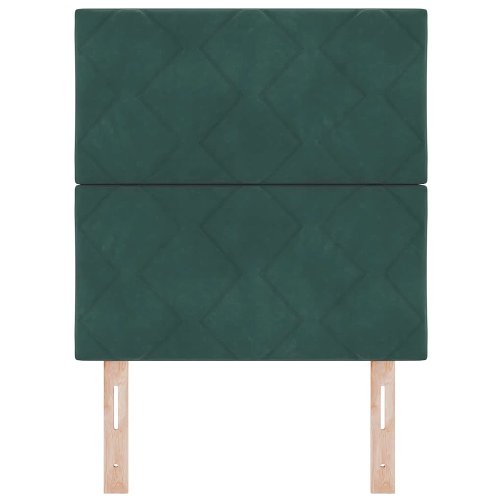 LED Hoofdbord Donkergroen 80 cm Fluweel