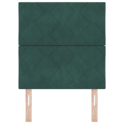 LED Hoofdbord Donkergroen 80 cm Fluweel
