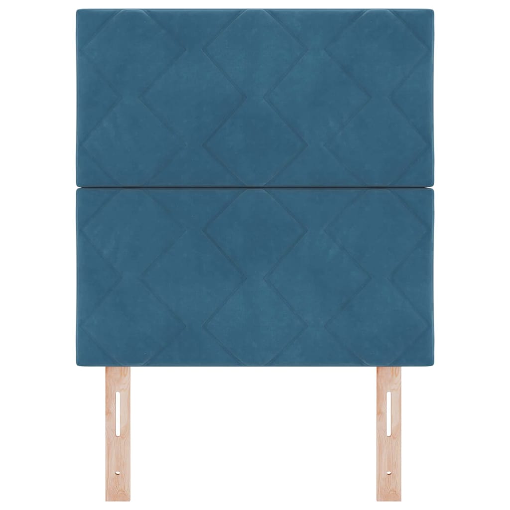 LED Hoofdbord Donkerblauw 80 cm Fluweel