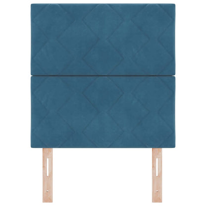 LED Hoofdbord Donkerblauw 80 cm Fluweel