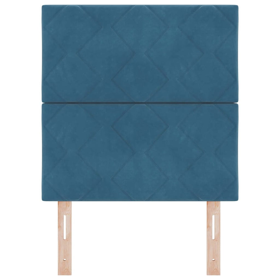 LED Hoofdbord Donkerblauw 80 cm Fluweel