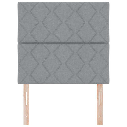 LED Hoofdbord Lichtgrijs 90 cm Stof