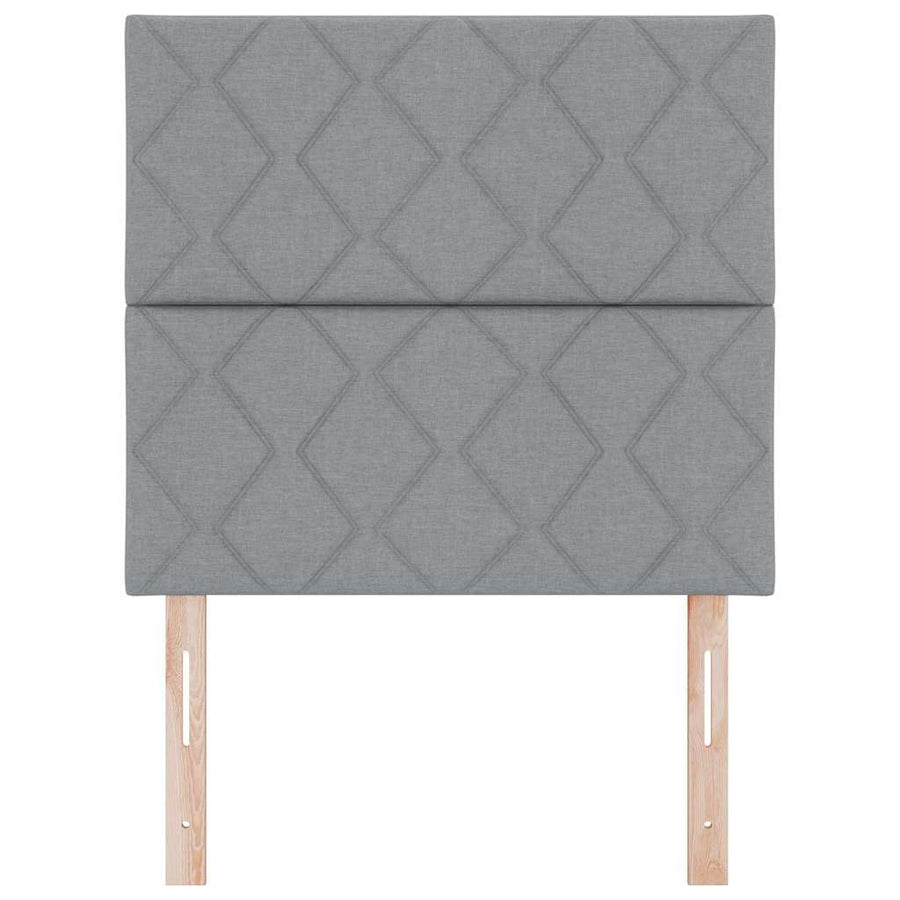 LED Hoofdbord Lichtgrijs 90 cm Stof