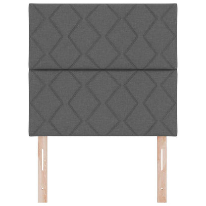 LED Hoofdbord Grijs 90 cm Stof