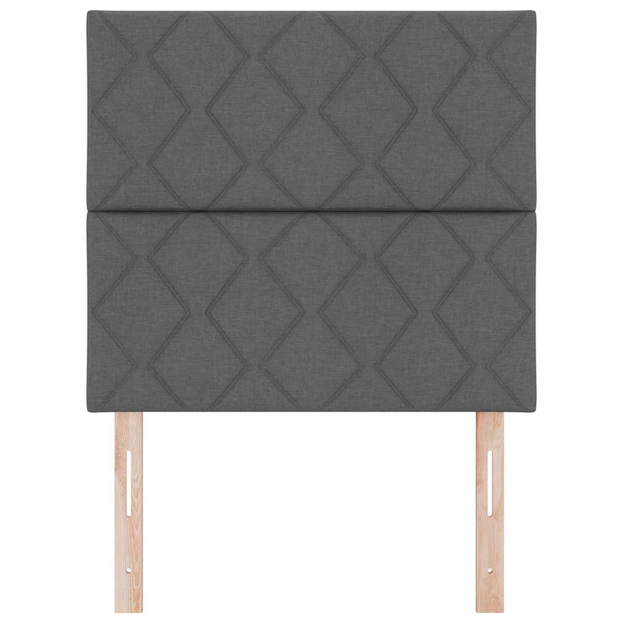 LED Hoofdbord Grijs 90 cm Stof