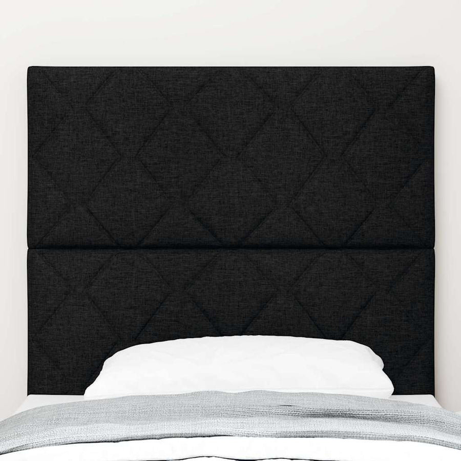 LED Hoofdbord Zwart 90 cm Stof