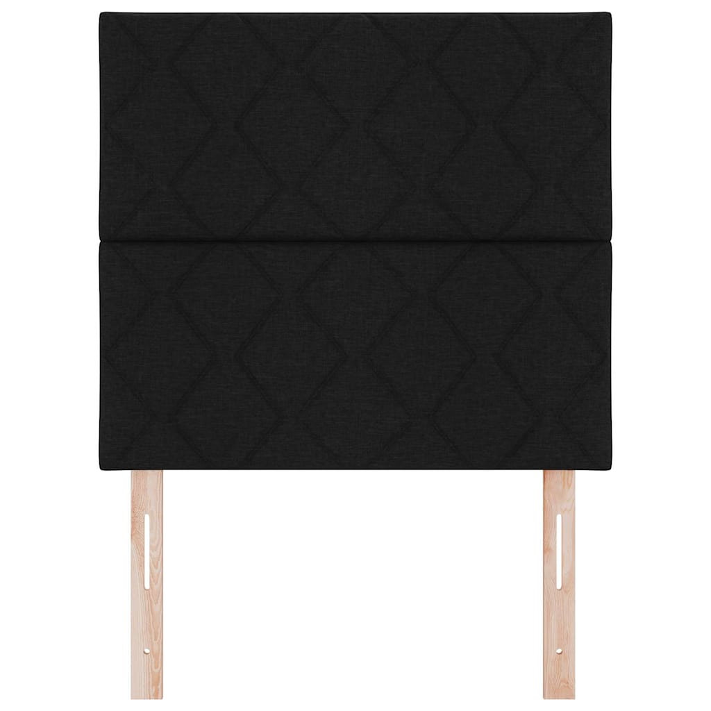 LED Hoofdbord Zwart 90 cm Stof