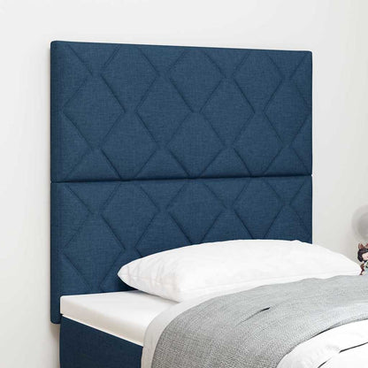 LED Hoofdbord Blauw 90 cm Stof