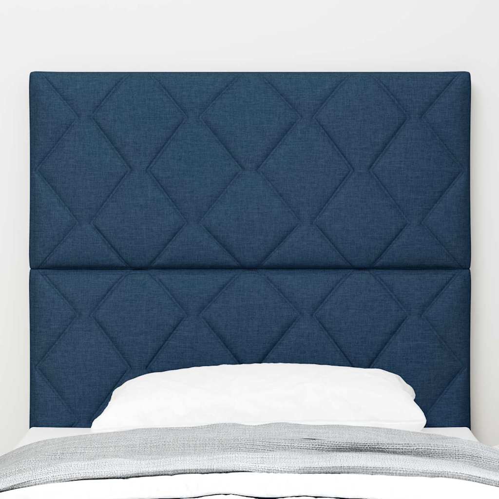 LED Hoofdbord Blauw 90 cm Stof
