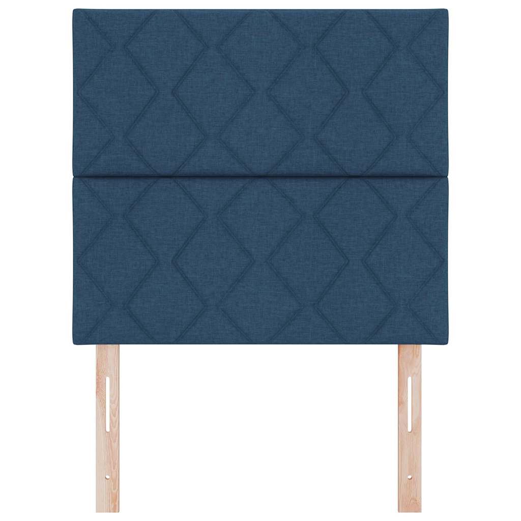 LED Hoofdbord Blauw 90 cm Stof