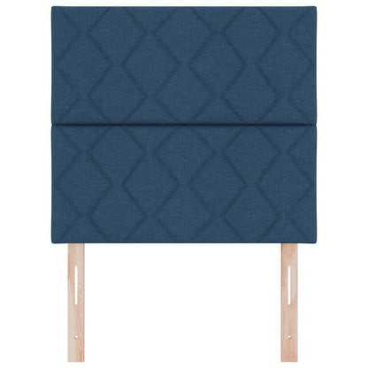 LED Hoofdbord Blauw 90 cm Stof