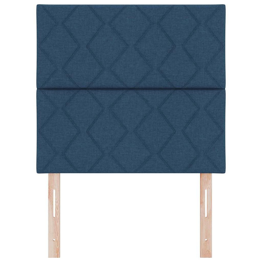 LED Hoofdbord Blauw 90 cm Stof