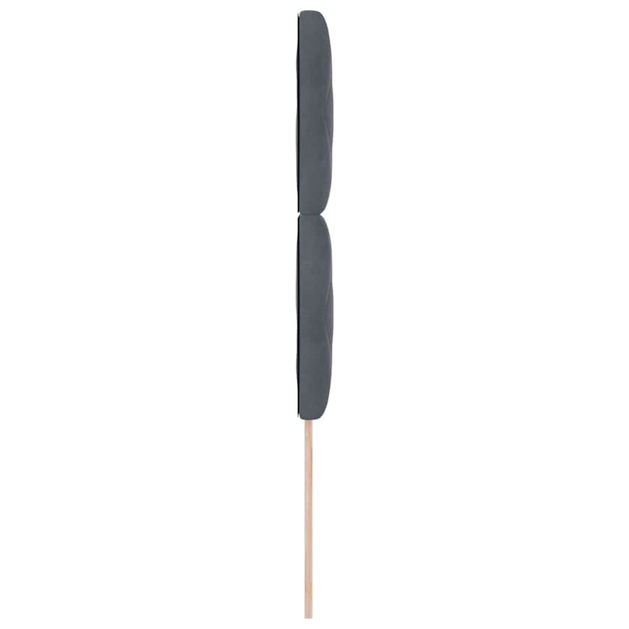 LED Hoofdbord Donkergrijs 90 cm Fluweel
