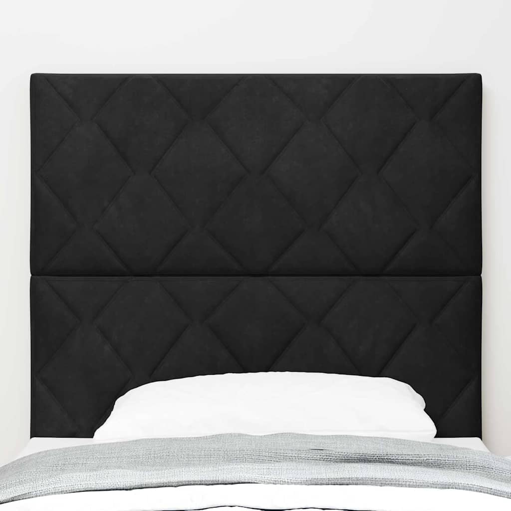 LED Hoofdbord Zwart 90 cm Fluweel